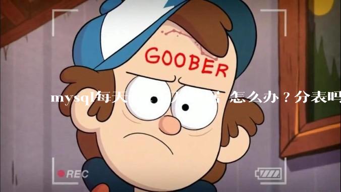 mysql每天有1千万数据 怎么办?分表吗 有什么好的方案。?