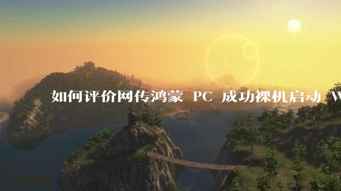 如何评价网传鸿蒙 PC 成功裸机启动 Windows ARM？